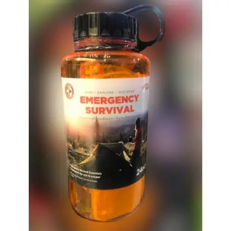Outdoor Survival Bottle 24 PCS Be smart get prepared