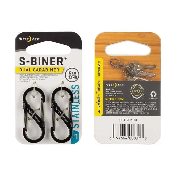 S-Biner #1 - Black - 2 Pack Nite Ize