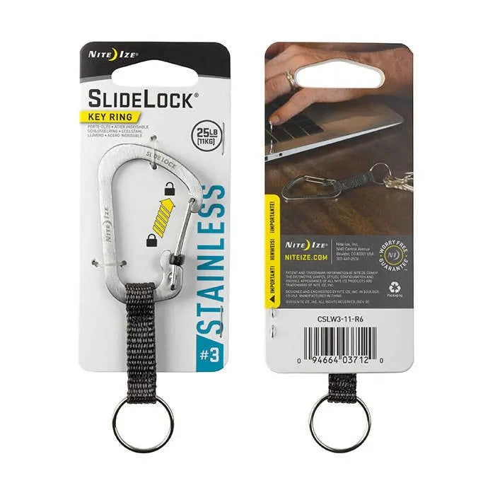 SlideLock Key Ring #3 - Stainless Nite Ize