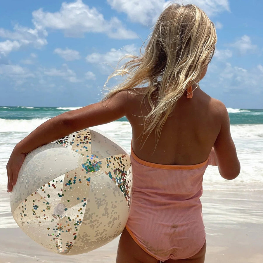 SunnyLife Inflatable Beach Ball - Cotton Candy Glitter SunnyLife