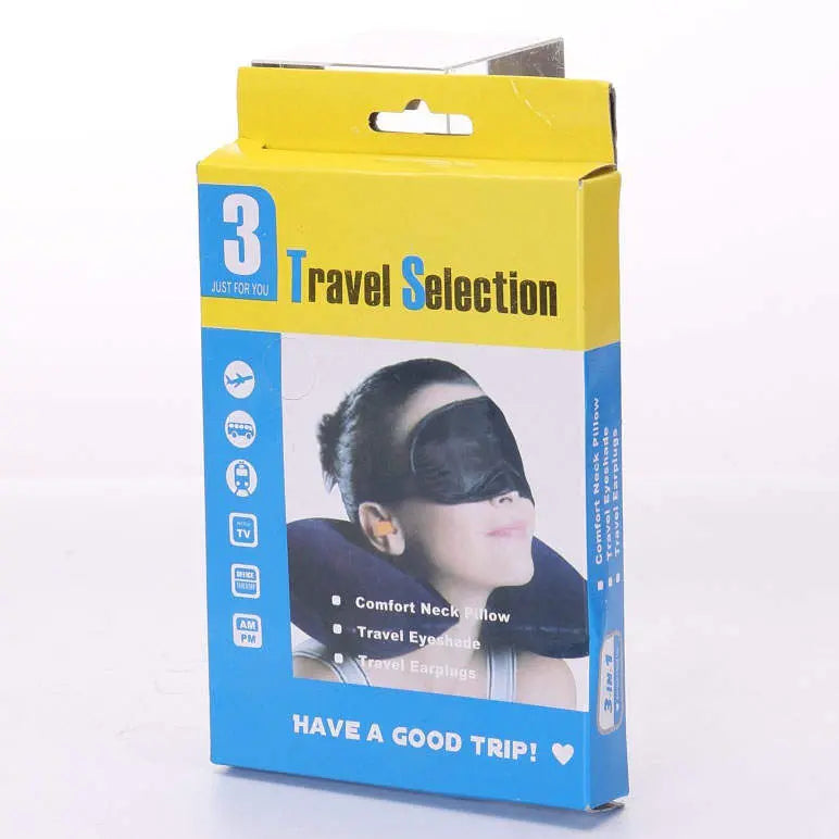 3 in 1 Travel Selection (Neck Pillow+Eye-shade+Earplugs) Travel Selection