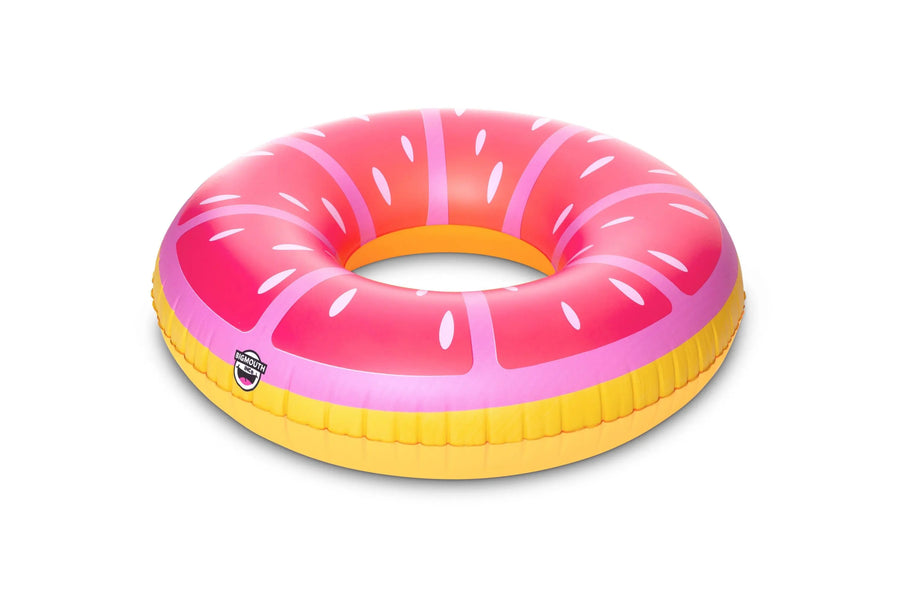 Giant Pink Lemon Tube Pool Float Big Mouth