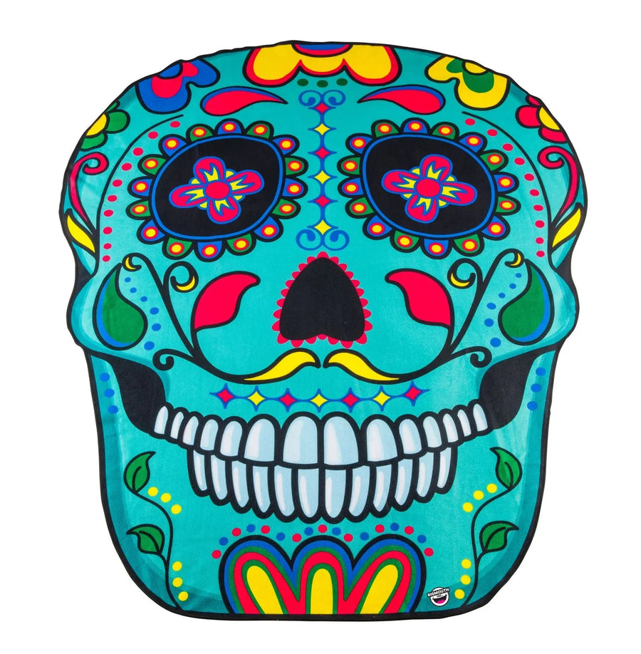 Giant Sugar Skull Beach Blanket Big Mouth