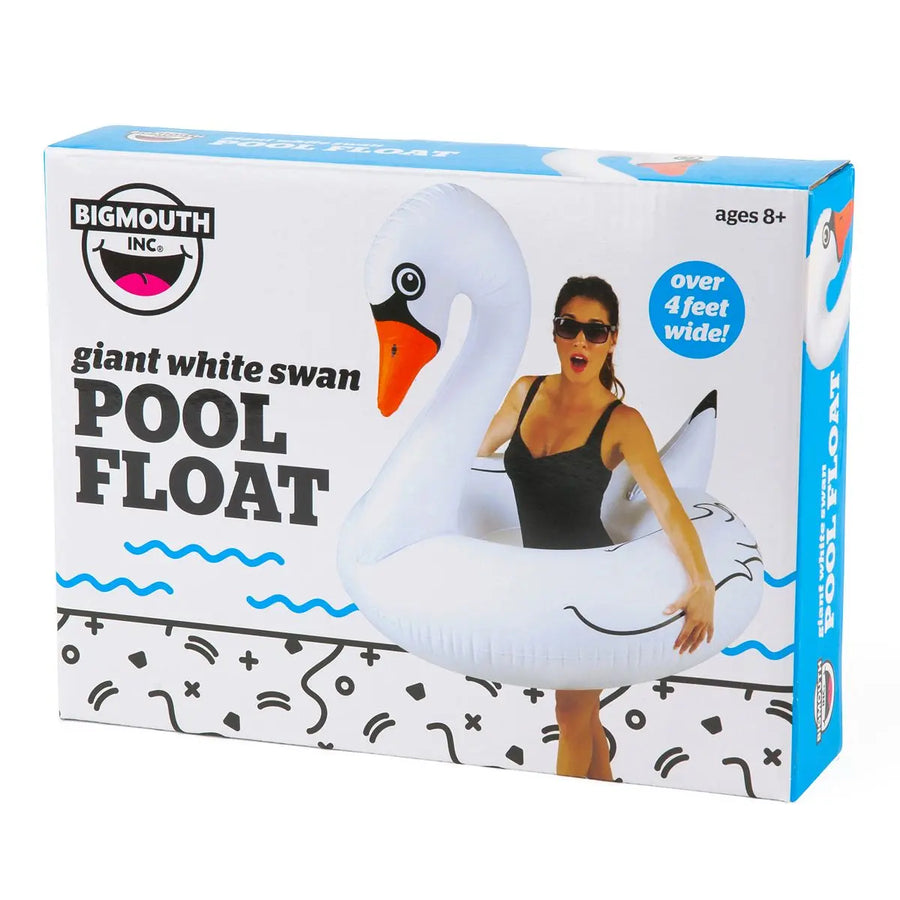 Giant White Swan Pool Float Big Mouth