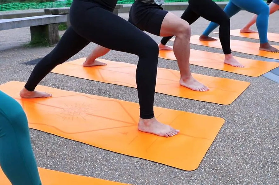 Liforme Happiness Travel Yoga Mat with Carry Bag - Vibrant Orange Liforme