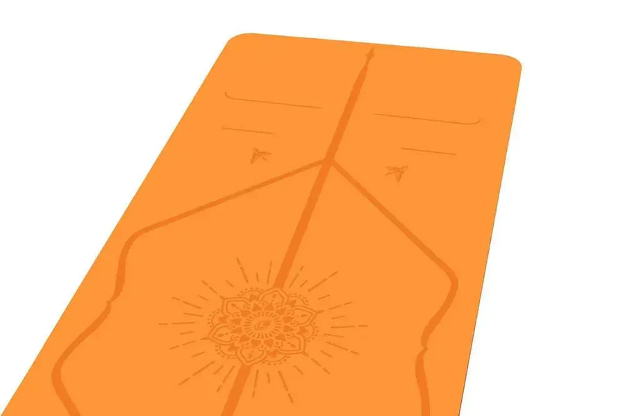 Liforme Happiness Travel Yoga Mat with Carry Bag - Vibrant Orange Liforme