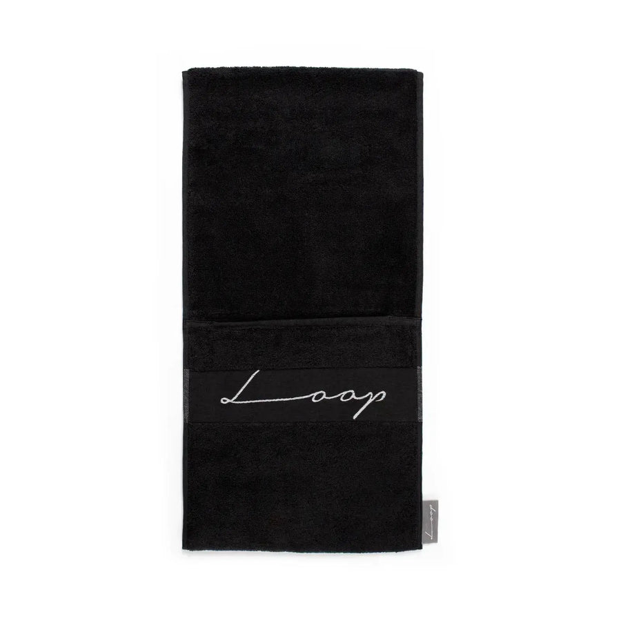 Pocketed Towel Black Loop