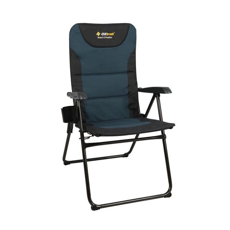 RESORT 5 POSITION ARM CHAIR - NAVY OZtrail