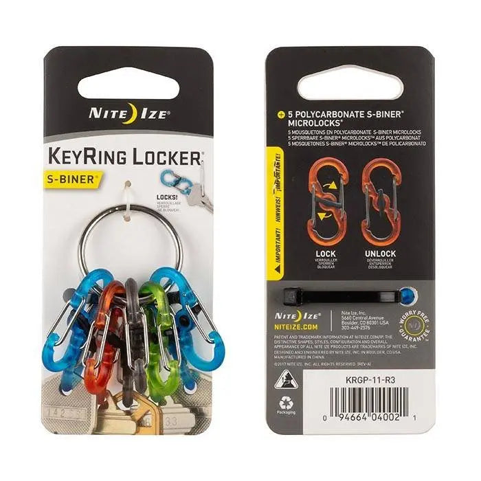 S-Biner KeyRing Locker - Stainless Nite Ize