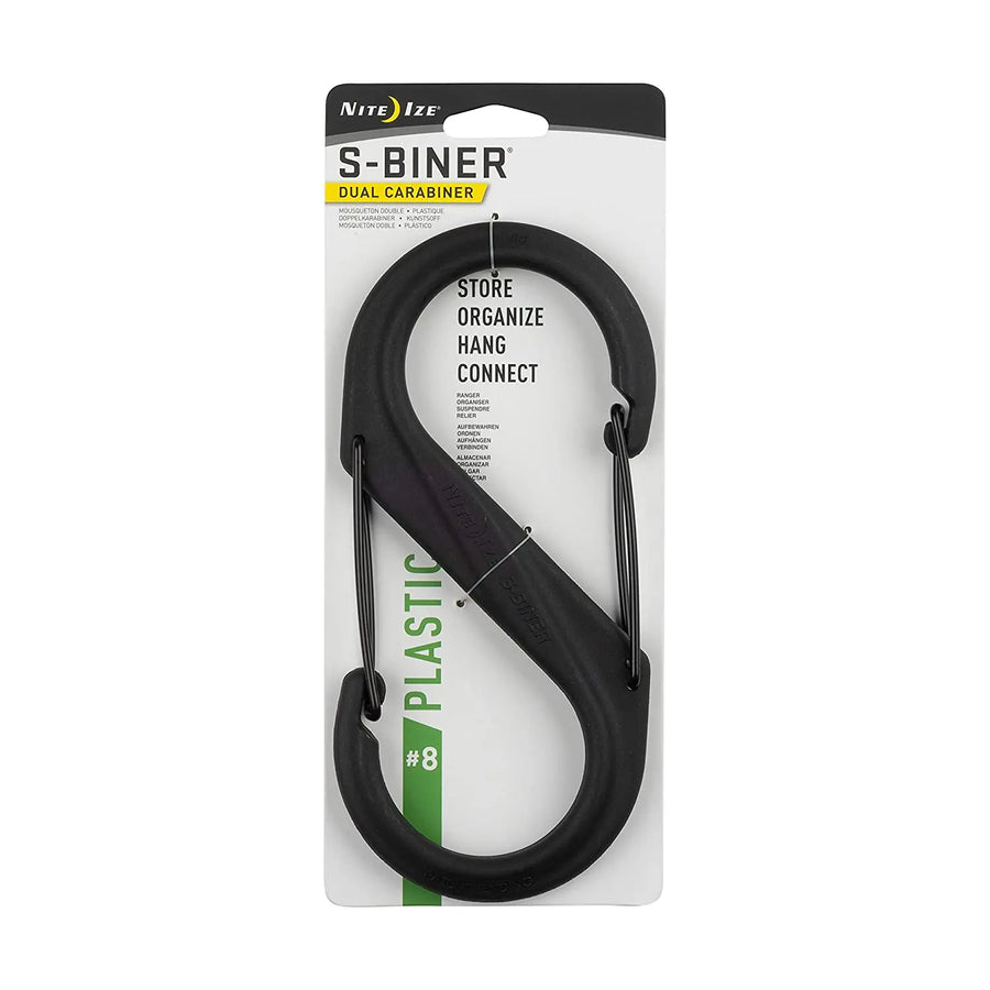 S-Biner Plastic Dual Carabiner #8 - Black Nite Ize
