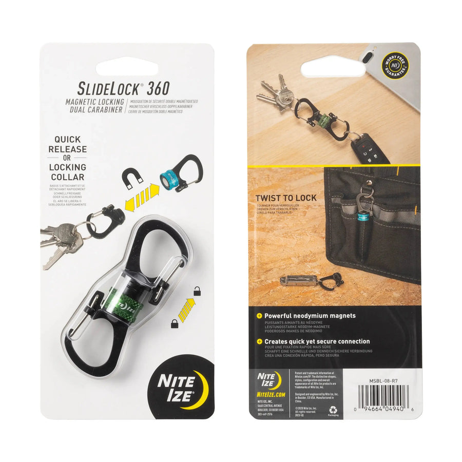 S-Biner SlideLock 360° Aluminum - Olive Nite Ize