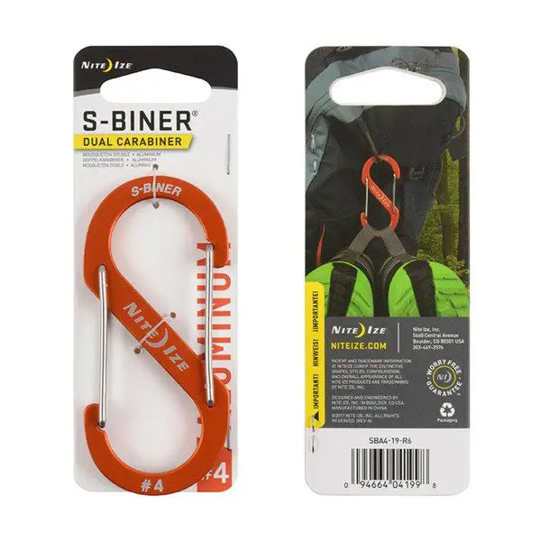 S-Biner® Aluminum Dual Carabiner #4 - Orange Nite Ize