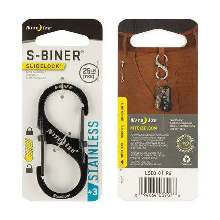 S-Biner® SlideLock® Stainless Steel #3 - Stainless Nite Ize