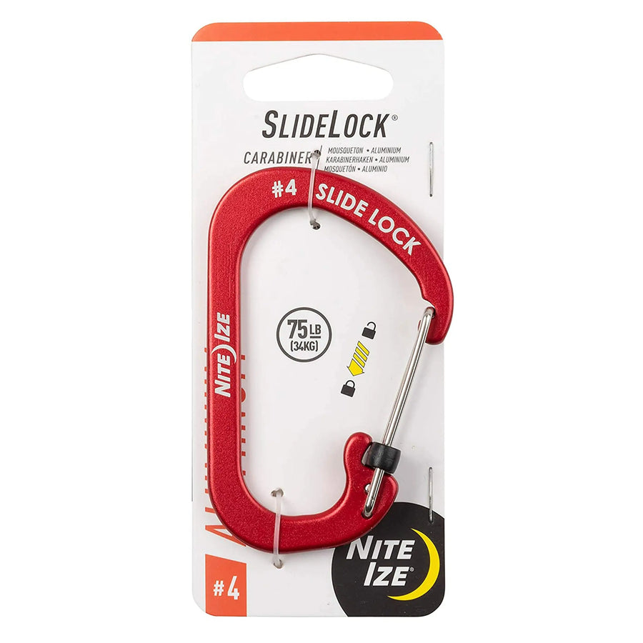 SlideLock Carabiner, Size #4, Red Nite Ize