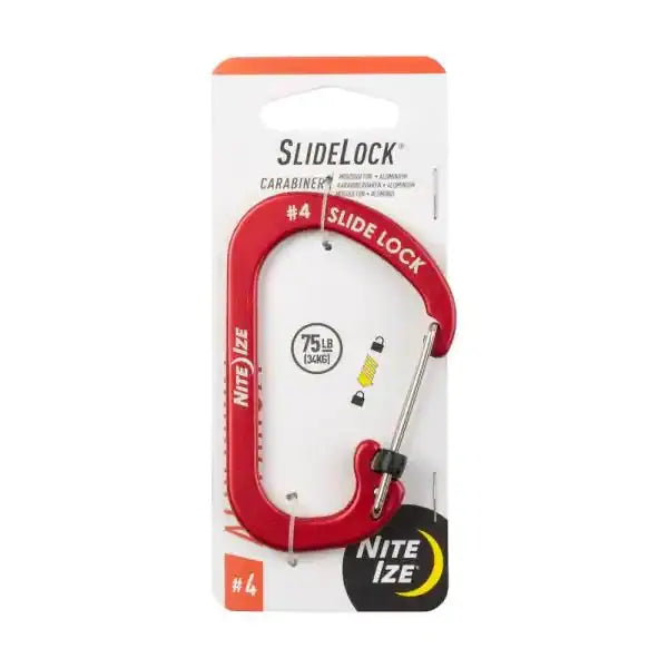 SlideLock® Carabiner Aluminum #3 - Red Nite Ize