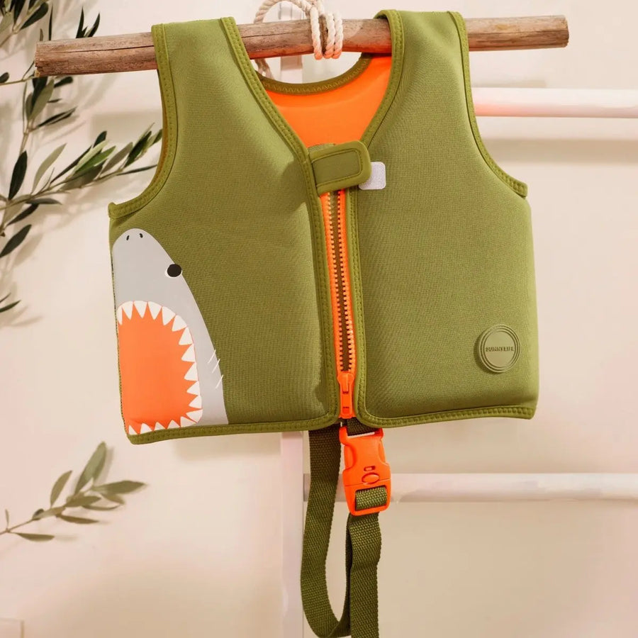 SunnyLife  Lifesaver Vest 1-2 Shark Attack - Olive SunnyLife