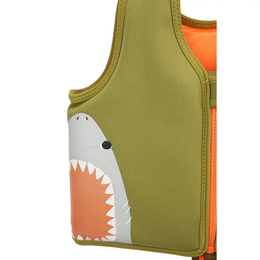 SunnyLife  Lifesaver Vest 1-2 Shark Attack - Olive SunnyLife