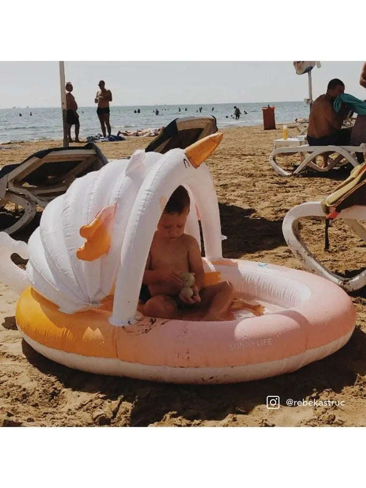 SunnyLife Kiddy Pool Seahorse Unicorn - White SunnyLife
