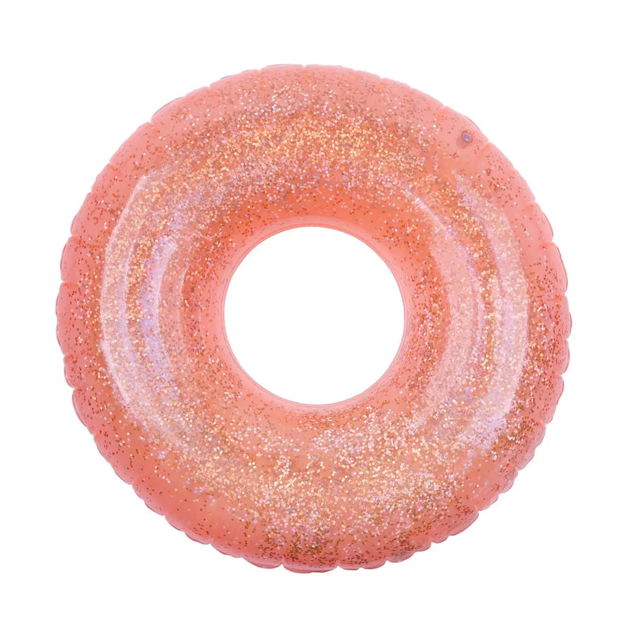 SunnyLife Pool Ring Glitter - Neon Coral SunnyLife